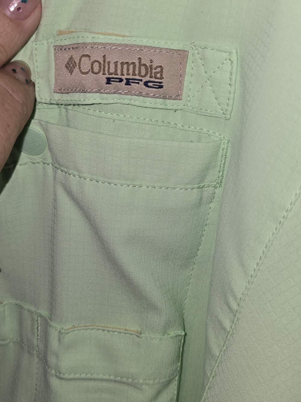 Columbia Men's Mint Green Long-Sleeve Button-Down Shirt